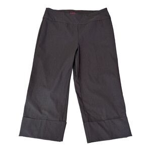 LISETTE L PANT-ALON Women's High Waist Cropped Capri Trouser Pants Gray Size 4